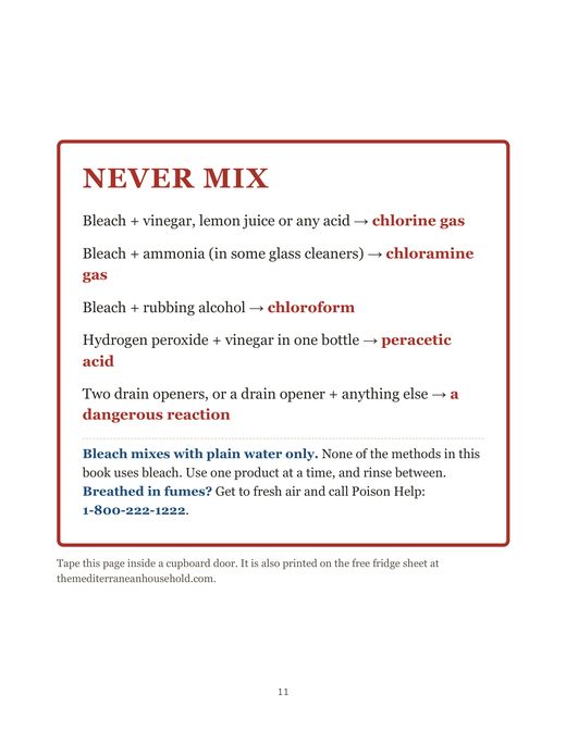 Page 11 of the book: The Never-Mix chart